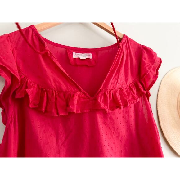 Emerson Fry | India Collection | Antoinette Top | Red Swiss Dots | Sz M - Picture 6 of 11